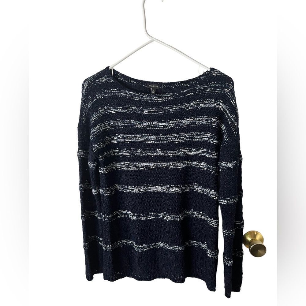Talbotschunky Knit Blue Striped Sweater